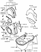Cover,rear plate & oil pan