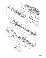 Gear Housing Assembly (Propshaft) (6 Jaw Reverse Clutch)