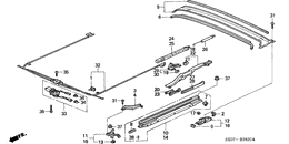 Roof slide component