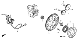 Pulse generator/ starting clutch