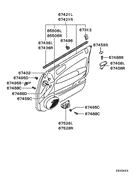 Front door trim & pull handle