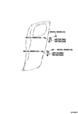 Rear Door Window Regulator & Hinge