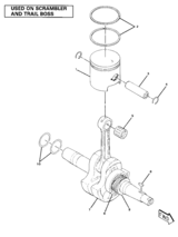 Crankshaft and piston assembly
