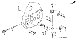 Shift rod/shift holder
