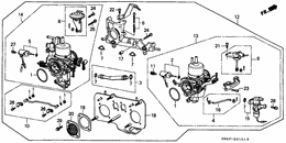 Dual carburetor assy.