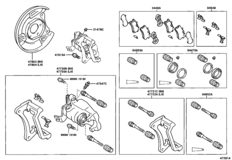 Rear Disc Brake Caliper & Dust Cover